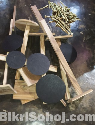 Wood Practice Drum Kit